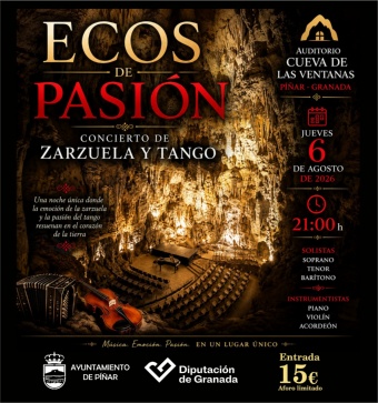 Ecos de Pasión, concierto. Auditorio Cueva de las Ventanas de Píñar 2026
