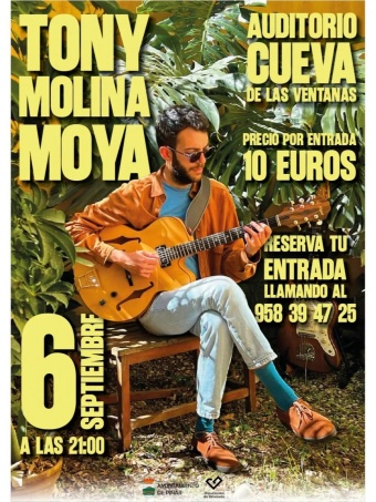 Concierto de Tony Molina Moya. Auditorio Cueva de las Ventanas de Píñar