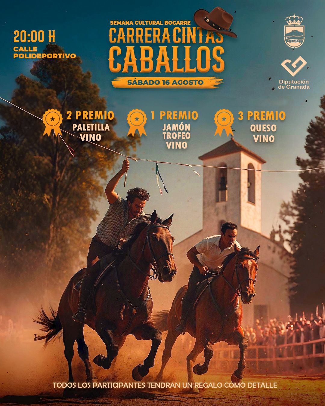 Carrera de cintas a caballo. Semana Cultural de Bogarre 2025