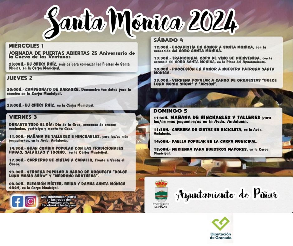 Fiestas en honor a  Santa Mónica  2024
